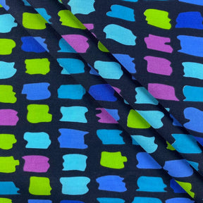 Navy Puzzle Piece Print Broadcloth Fabric SV577150 2