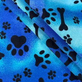 Blue Tie Dye Doggie Print Broadcloth Fabric SV577117 2