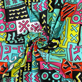 Geometric African Print Dty Brushed 6 5 Fabric SV576918 2