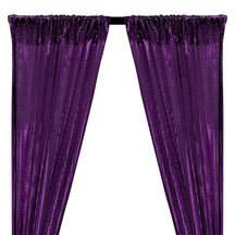 American Trans Knit Sequins Rod Pocket Curtains Purple 1