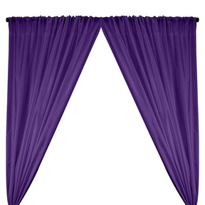 Polyester Taffeta Lining Rod Pocket Curtains Purple 1