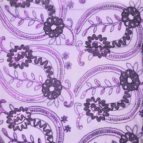 Purple Sparkle Sequins On Stretch Mesh SV576037 1