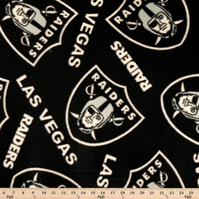 Las Vegas Raiders Black Nfl Fleece Fabric SV577772 3