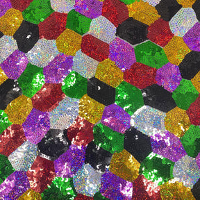 Rainbow Patchwork Sparkle Sequins Fabric SV576568 1