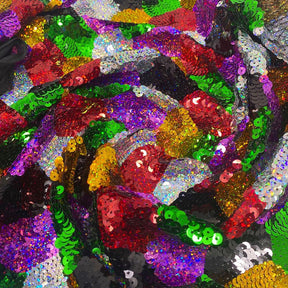 Rainbow Patchwork Sparkle Sequins Fabric SV576568 3