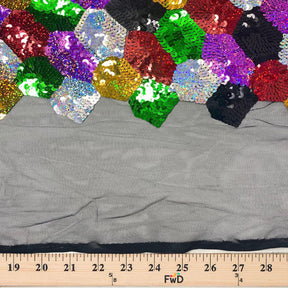Rainbow Patchwork Sparkle Sequins Fabric SV576568 4