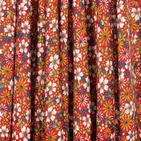 Hibiscus Crepe De Chine Print Fabric SV577790 Red 2