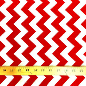 Red Classic Chevron Printed Cotton Fabric SV570446 3