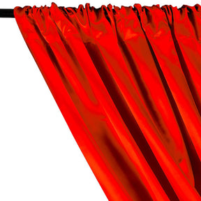 Bridal Satin Rod Pocket Curtains Red 2