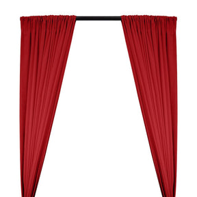 Cotton Flannel Rod Pocket Curtains Red 1