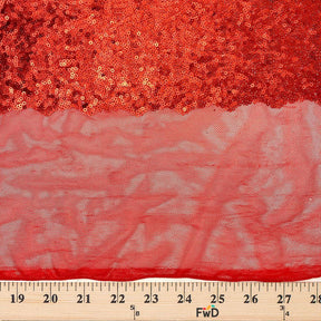 Crushed Embroidery Sequins On Mesh Fabric SV576569 Red 4