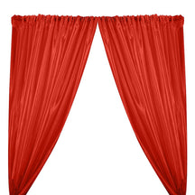 Extra Wide Nylon Taffeta Rod Pocket Curtains Red 1