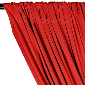 Matte Milliskin Rod Pocket Curtains Red 2