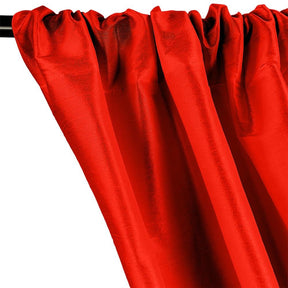 Polyester Dupioni Rod Pocket Curtains Red 12 Red 2