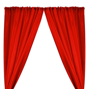 Polyester Dupioni Rod Pocket Curtains Red 12 Red 1