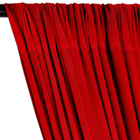 Power Mesh Rod Pocket Curtains Red 2