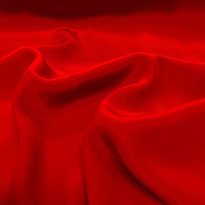Silk Charmeuse Rod Pocket Curtains Red 3