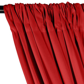Stretch Broadcloth Rod Pocket Curtains Red 2