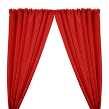 Stretch Taffeta Rod Pocket Curtains Red 1