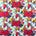 Rose Print Cotton Fabric SV577460 Blue/Red 1