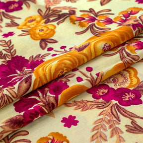 Rose Print Cotton Fabric SV577461 Yellow/Gold 2