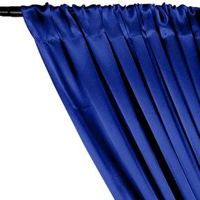 Crepe Back Satin Rod Pocket Curtains Royal Blue 2