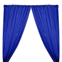 Extra Wide Nylon Taffeta Rod Pocket Curtains Royal Blue 1