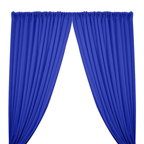 Scuba Double Knit Rod Pocket Curtains Royal Blue 1