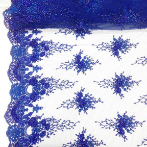 Spirit Bridal Lace Beaded Fabric SV570627 Royal Blue 1