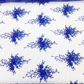 Spirit Bridal Lace Beaded Fabric SV570627 Royal Blue 4