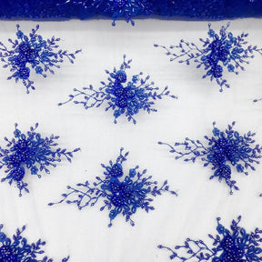 Spirit Bridal Lace Beaded Fabric SV570627 Royal Blue 5