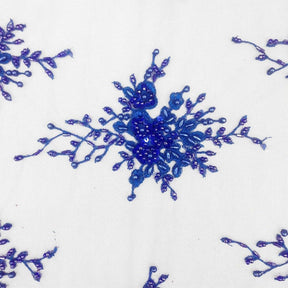 Spirit Bridal Lace Beaded Fabric SV570627 Royal Blue 2