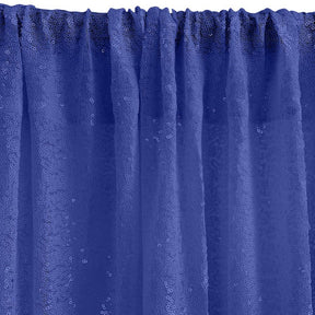 Zigzag Micro Sequins Starlight Rod Pocket Curtains Royal Blue 3