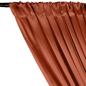 Crepe Back Satin Rod Pocket Curtains Rust 2