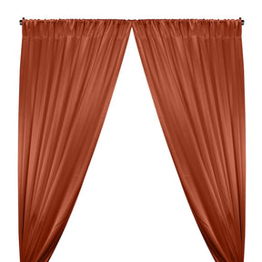 Crepe Back Satin Rod Pocket Curtains Rust 1