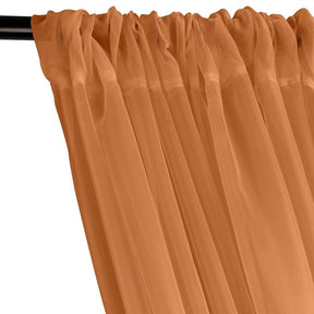Sheer Voile Rod Pocket Curtains Rust 2