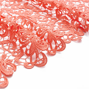 Web Guipure French Venice Lace Fabric SV577964 Coral 2