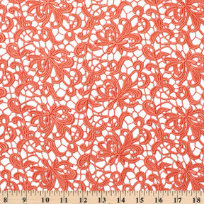 Web Guipure French Venice Lace Fabric SV577964 Coral 3