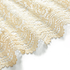 Violet Guipure French Venice Lace Fabric SV577966 Cream 2