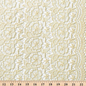 Violet Guipure French Venice Lace Fabric SV577966 Cream 3