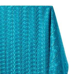 Campanula Embroidered Eyelet Fabric SV578274 Teal 1