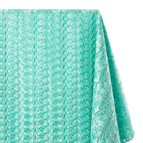 Campanula Embroidered Eyelet Fabric SV578277 Aqua 1