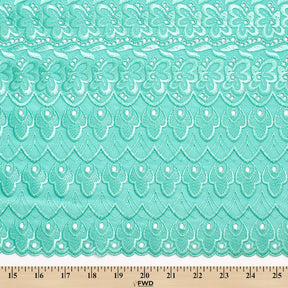 Campanula Embroidered Eyelet Fabric SV578277 Aqua 3