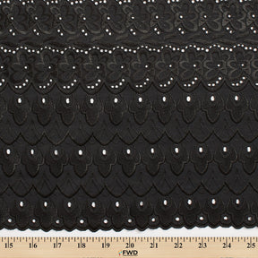 Campanula Embroidered Eyelet Fabric SV578278 Black 3
