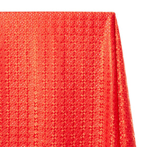 Cubic Embroidered Eyelet Fabric SV578284 Red 1