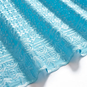 Cubic Embroidered Eyelet Fabric SV578286 Light Blue 2