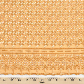 Cubic Embroidered Eyelet Fabric SV578288 Champagne 3