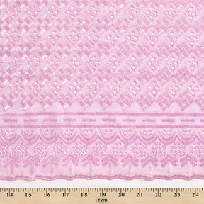 Cubic Embroidered Eyelet Fabric SV578290 Lavender 3