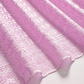 Cubic Embroidered Eyelet Fabric SV578290 Lavender 2