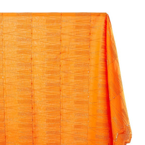Metallic Triangular Embroidered Eyelet Fabric SV578294 Orange 1